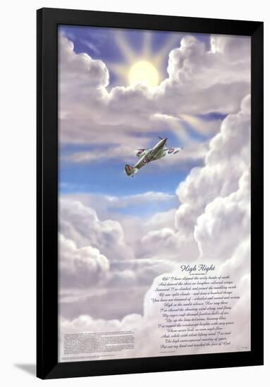 High Flight Poem Military Educational Chart Poster-null-Framed Poster