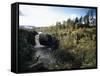 High Force Waterfall, the Pennine Way, River Tees, Teesdale, County Durham, England-David Hughes-Framed Stretched Canvas