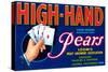 High Hand Pear Label-null-Stretched Canvas