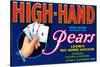 High Hand Pear Label-null-Stretched Canvas