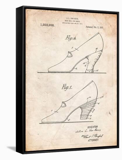 High Heel Shoes 1919 Patent-Cole Borders-Framed Stretched Canvas