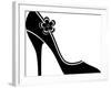 High Heel Shoes (Silhouette)-jara3000-Framed Art Print