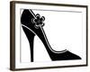 High Heel Shoes (Silhouette)-jara3000-Framed Art Print