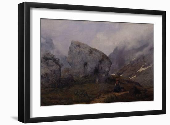 High in the mountain, 1875-Kitty Lange Kielland-Framed Giclee Print