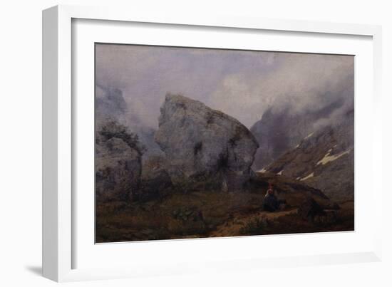 High in the mountain, 1875-Kitty Lange Kielland-Framed Giclee Print