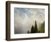 High in the Mountains-Albert Bierstadt-Framed Giclee Print