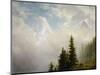 High in the Mountains-Albert Bierstadt-Mounted Giclee Print