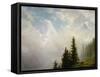High in the Mountains-Albert Bierstadt-Framed Stretched Canvas