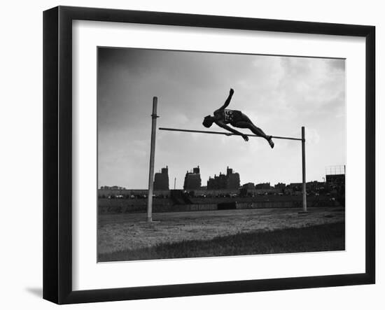 High Jump Championship in Colombes, 1952-null-Framed Photographic Print