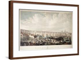 High Level Bridge, Newcastle Upon Tyne, Engraved by George Hawkins (1819-52)-John Wilson Carmichael-Framed Giclee Print