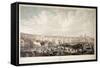 High Level Bridge, Newcastle Upon Tyne, Engraved by George Hawkins (1819-52)-John Wilson Carmichael-Framed Stretched Canvas