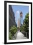 High Line Park on old train tracks above the ground. Manhattan. New York-Tom Norring-Framed Photographic Print