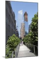 High Line Park on old train tracks above the ground. Manhattan. New York-Tom Norring-Mounted Photographic Print