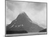 High Lone Mountain Peak Lake In Foreground "Two Medicine Lake. Glacier NP" Montana. 1933-1942-Ansel Adams-Mounted Art Print