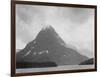 High Lone Mountain Peak Lake In Foreground "Two Medicine Lake. Glacier NP" Montana. 1933-1942-Ansel Adams-Framed Art Print