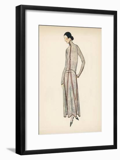 High Neck Dress 1922-null-Framed Art Print