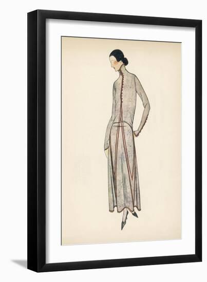 High Neck Dress 1922-null-Framed Art Print