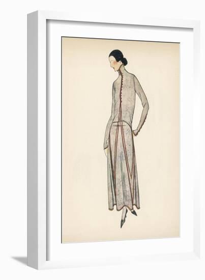 High Neck Dress 1922-null-Framed Art Print