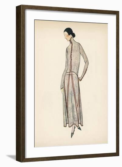 High Neck Dress 1922-null-Framed Art Print