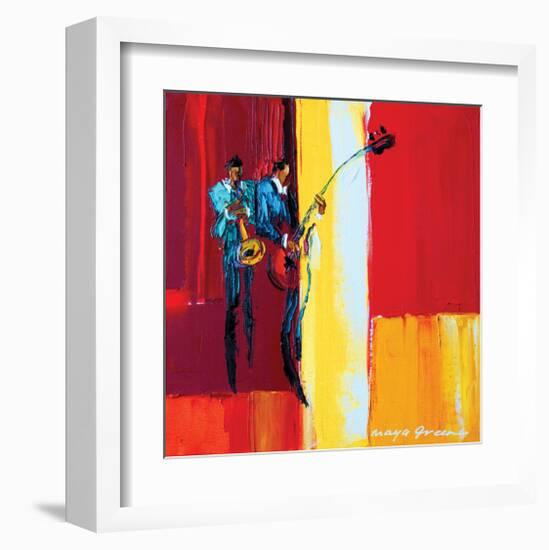 High Note-Maya Green-Framed Art Print