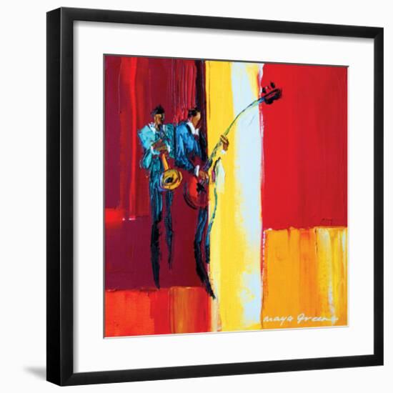 High Note-Maya Green-Framed Art Print