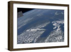 High Oblique View of Lake Michigan, Lake Huron and the State of Michigan-null-Framed Photographic Print