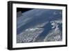 High Oblique View of Lake Michigan, Lake Huron and the State of Michigan-null-Framed Photographic Print