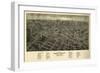 High Point, North Carolina - Panoramic Map-Lantern Press-Framed Art Print