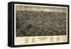 High Point, North Carolina - Panoramic Map-Lantern Press-Framed Stretched Canvas