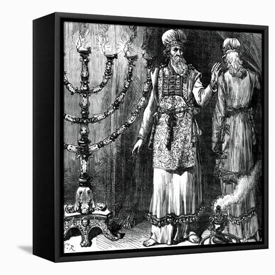 High Priests, Showing the Ephod and Linen Robes-null-Framed Stretched Canvas