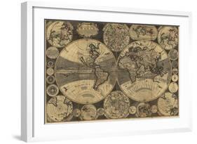 High-Quality Antique Map-megastocker-Framed Art Print