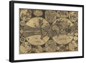 High-Quality Antique Map-megastocker-Framed Art Print