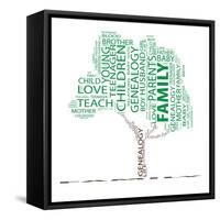 High Resolution Concept Or Conceptual Green Text Word Cloud Or Tagcloud As A Tree Isolated-bestdesign36-Framed Stretched Canvas