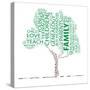 High Resolution Concept Or Conceptual Green Text Word Cloud Or Tagcloud As A Tree Isolated-bestdesign36-Stretched Canvas