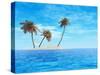 High Resolution Concept Or Conceptual Isolated Exotic Island With Palm Trees And Hammock-bestdesign36-Stretched Canvas