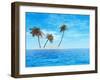 High Resolution Concept Or Conceptual Isolated Exotic Island With Palm Trees And Hammock-bestdesign36-Framed Photographic Print