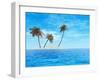 High Resolution Concept Or Conceptual Isolated Exotic Island With Palm Trees And Hammock-bestdesign36-Framed Photographic Print