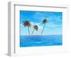 High Resolution Concept Or Conceptual Isolated Exotic Island With Palm Trees And Hammock-bestdesign36-Framed Photographic Print