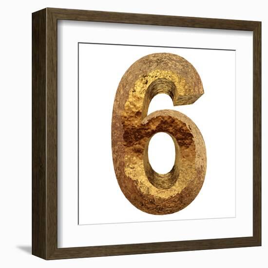 High Resolution Conceptual Golden Font Isolated on White-bestdesign36-Framed Art Print