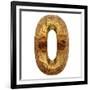 High Resolution Conceptual Golden Font Isolated on White-bestdesign36-Framed Art Print