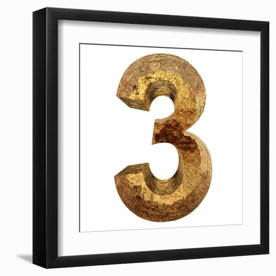 High Resolution Conceptual Golden Font Isolated on White-bestdesign36-Framed Art Print