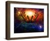 High Resolution Hands And Light-rolffimages-Framed Art Print