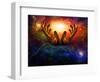 High Resolution Hands And Light-rolffimages-Framed Art Print