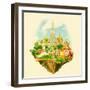 High Resolution Watercolor Illustration Bangkok City-trentemoller-Framed Art Print