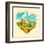 High Resolution Watercolor Illustration New York City-trentemoller-Framed Art Print