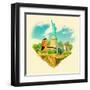 High Resolution Watercolor Illustration New York City-trentemoller-Framed Art Print