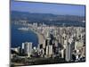 High Rise Apartments Lining Beach Zone, Benidorm, Costa Blanca, Valencia Region, Spain-Tony Waltham-Mounted Photographic Print