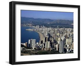 High Rise Apartments Lining Beach Zone, Benidorm, Costa Blanca, Valencia Region, Spain-Tony Waltham-Framed Photographic Print