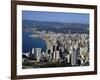 High Rise Apartments Lining Beach Zone, Benidorm, Costa Blanca, Valencia Region, Spain-Tony Waltham-Framed Photographic Print