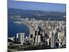 High Rise Apartments Lining Beach Zone, Benidorm, Costa Blanca, Valencia Region, Spain-Tony Waltham-Mounted Photographic Print